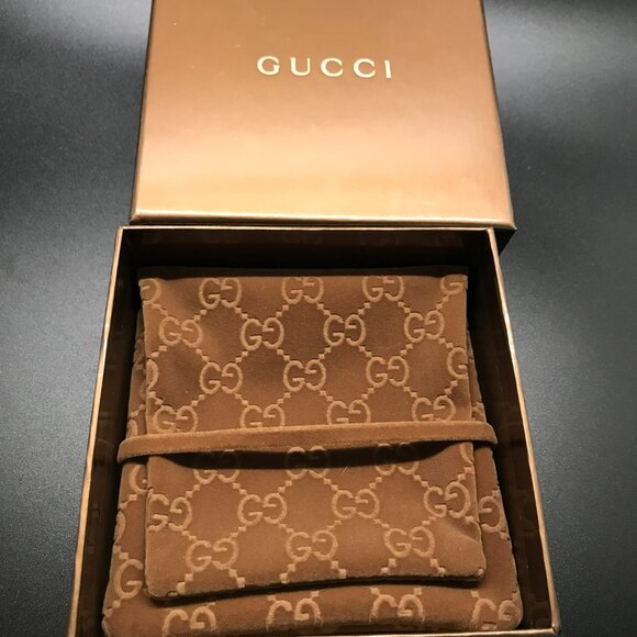 Gucci Gift Box with Gucci Logo Storage / Jewelry Pouch - 4.5 x 4.5 inch - Picture 11 of 15